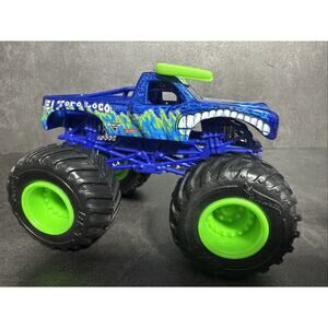 RARE Monster Jam Truck EL TORO LOCO 1:64 Blue Green Exclusive 2018 Hot Wheels